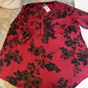 Torrid Harper pullover tunic length blouse size 00 - NWT! Beautiful!!